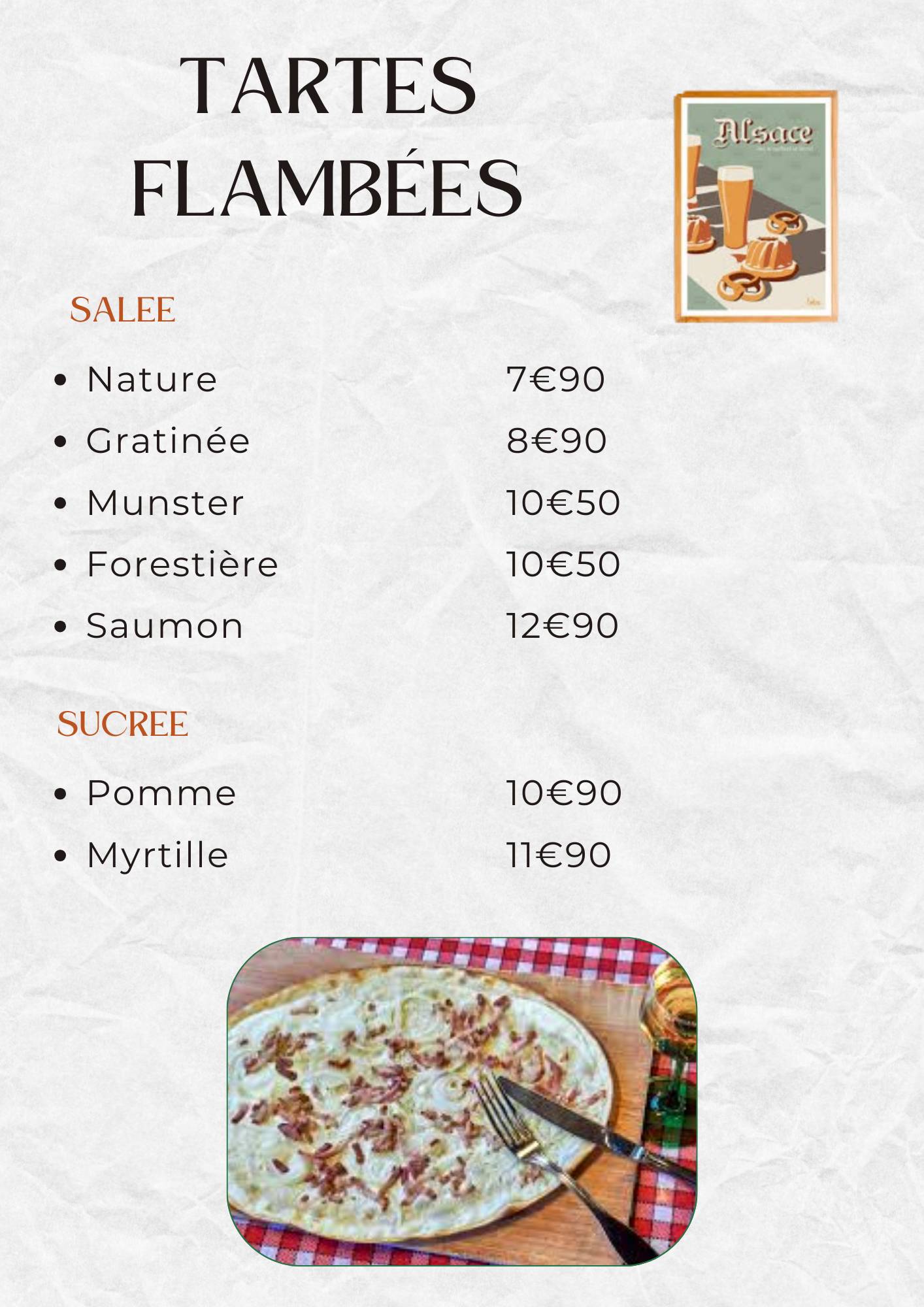 Au P&#8217;tit Ribeau : Winstub et brasserie alsacienne avec produits frais et de saison à Ribeauvillé vers Colmar Horbourg-Wihr 3